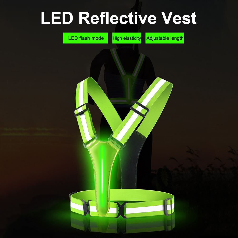 Yellow Winter Clothing - LED 러닝 조끼 조절 가능한 반사