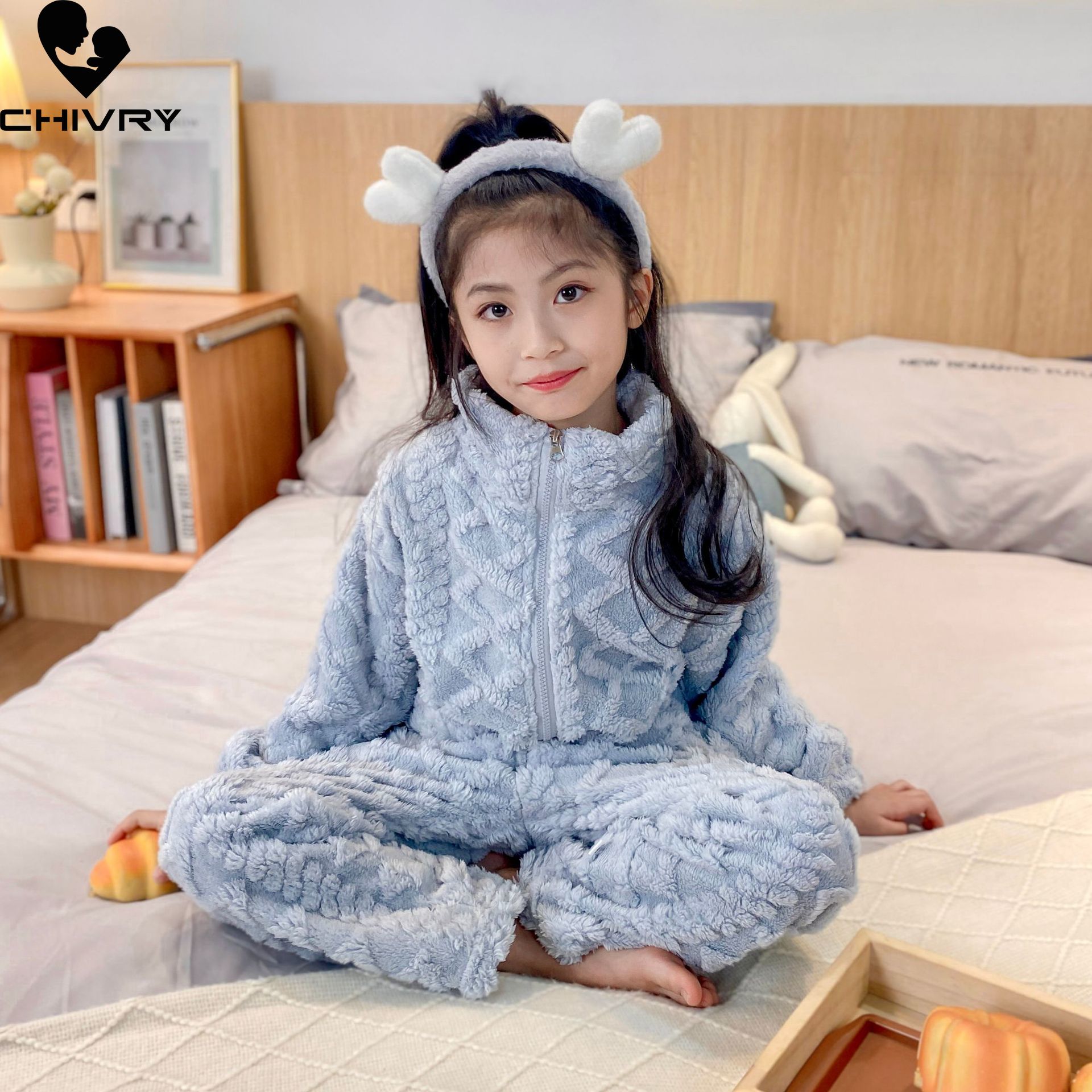어린이 겨울 두꺼운 따뜻한 플란넬 잠옷, 솔리드 스탠드 - Winter Clothing For Baby Girl 리뷰 및 가격