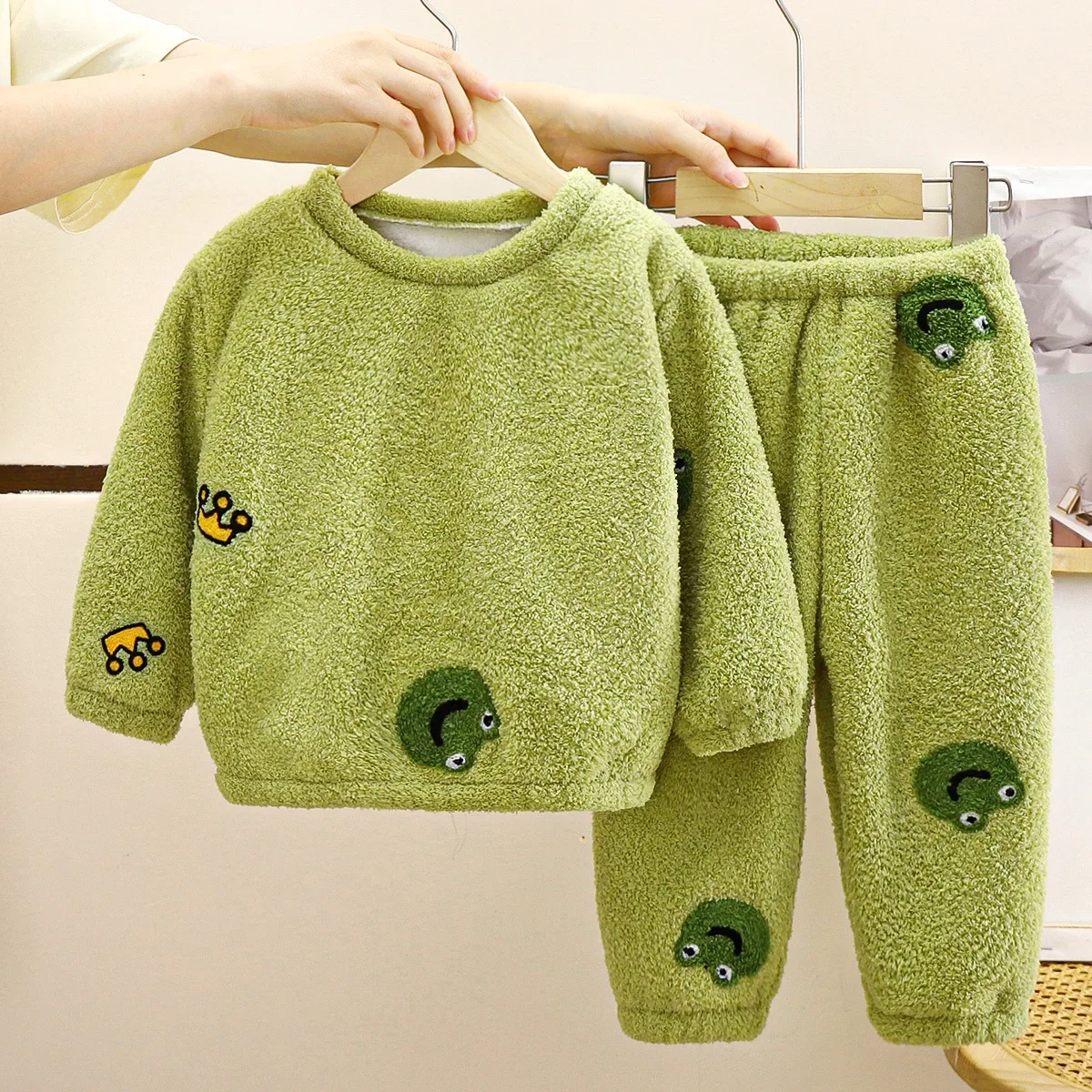 새로운 어린이 가을 겨울 두꺼운 따뜻한 양털 잠옷 귀여 - Winter Clothing For Baby Girl 리뷰 및 가격