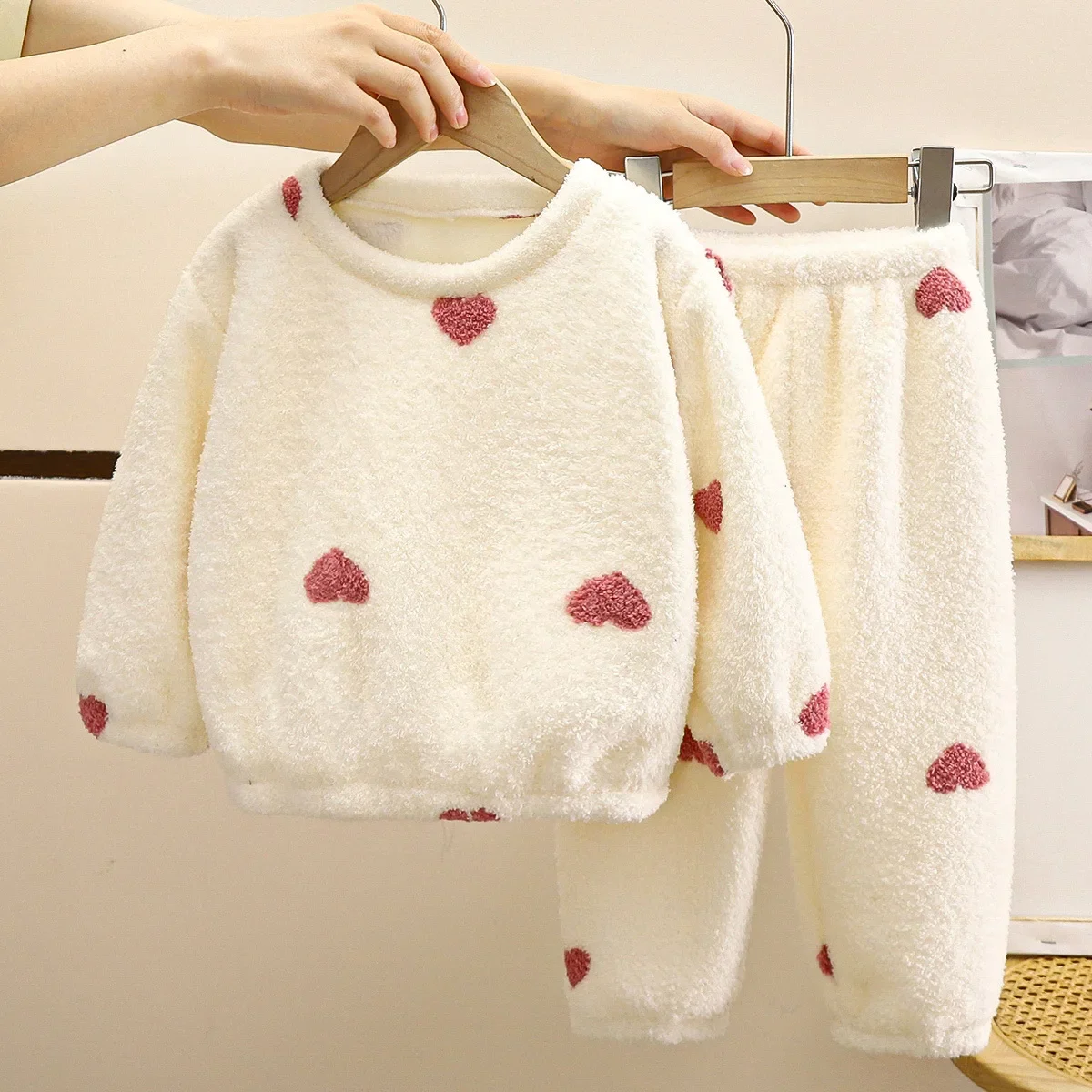 새로운 어린이 가을 겨울 두꺼운 따뜻한 양털 잠옷 귀여 - Winter Clothing For Baby Girl 리뷰 및 가격