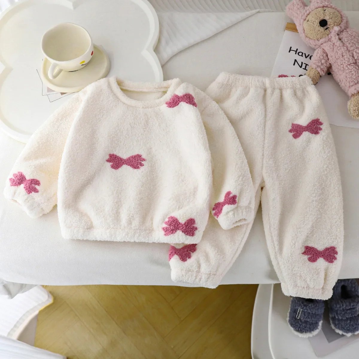 어린이 가을 겨울 두꺼운 따뜻한 양털 잠옷, 귀여운 만 - Winter Clothing For Baby Girl 리뷰 및 가격