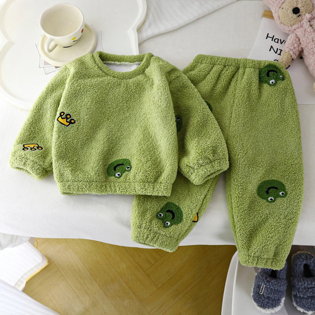 어린이 가을 겨울 두꺼운 따뜻한 양털 잠옷, 귀여운 만 - Winter Clothing For Baby Girl 리뷰 및 가격