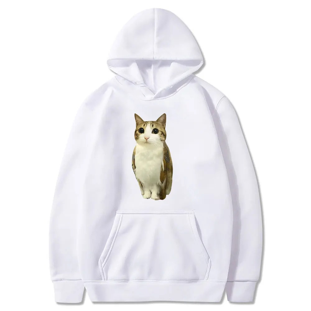 고양이 올빼미 재미있는 야옹 밈 브레인롯 그래픽 후드티 - Winter Clothing Meme 리뷰 및 가격