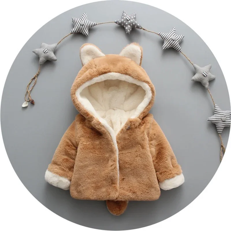 귀여운 고양이 귀 봉제 아기 재킷, 크리스마스 공주 소 - Winter Clothing For Baby Girl 리뷰 및 가격