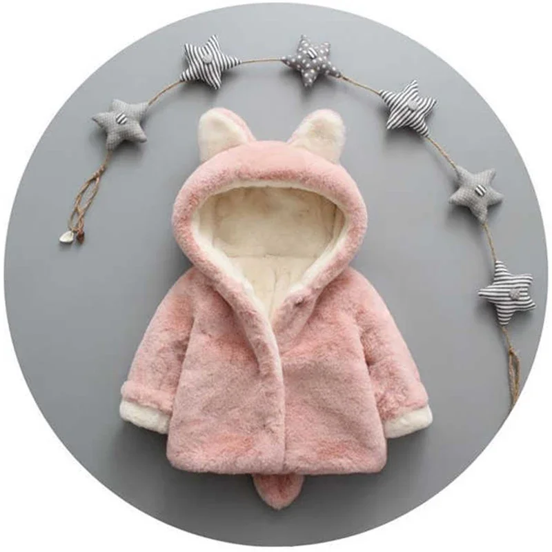 귀여운 고양이 귀 봉제 아기 재킷, 크리스마스 공주 소 - Winter Clothing For Baby Girl 리뷰 및 가격
