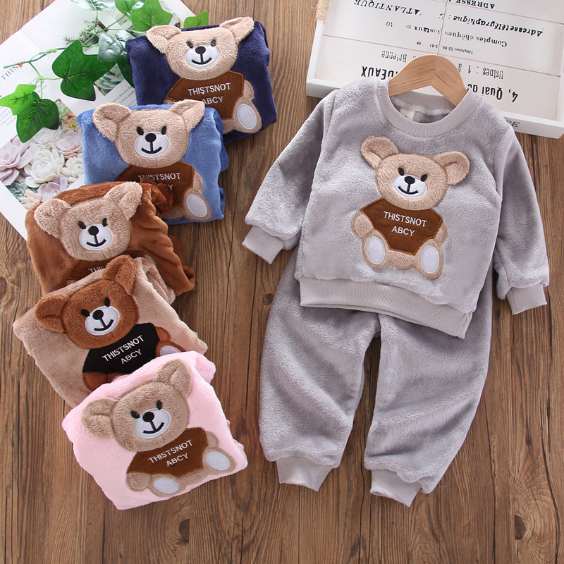 새로운 겨울 아기 소녀 소년 홈웨어 세트 가을 패션 플 - Winter Clothing For Baby Girl 리뷰 및 가격